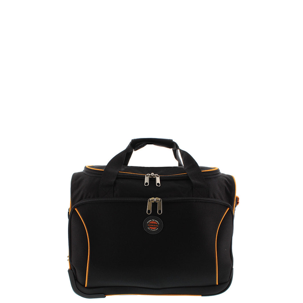 Gabee.com.au-Cobb & Co-WHEEL DUFFEL BAG SMALL-BLACK-Duffel Bag